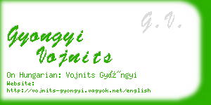 gyongyi vojnits business card